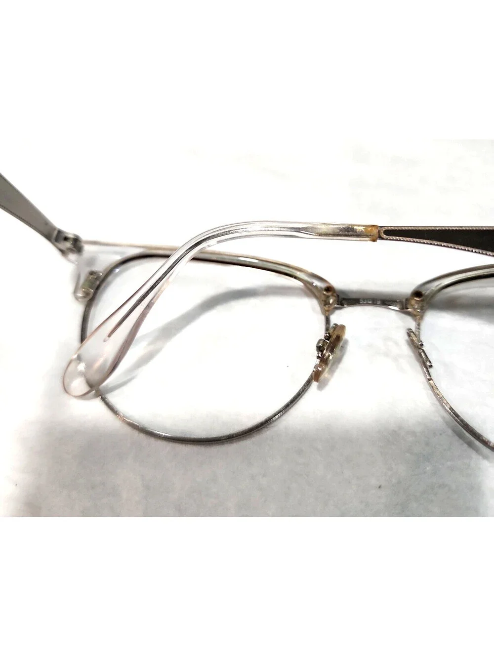 Ray Ban RB6396 2936 No Nose Pad Clear Silver Metal Round Eyeglasses 53-19 145